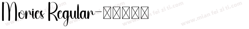 Mories Regular字体转换